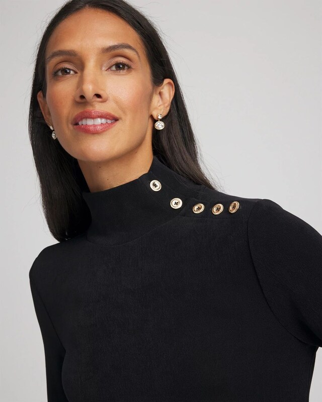 Travelers Button Mockneck Top - image 4